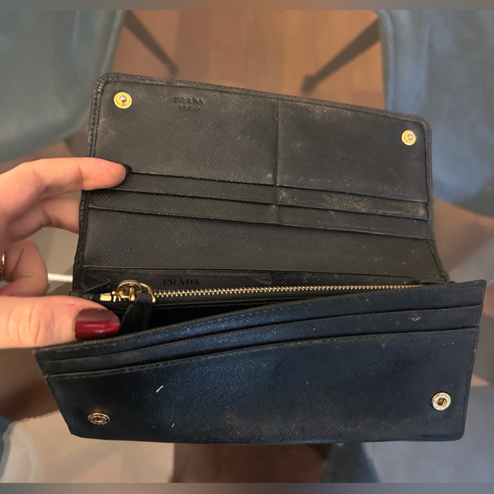 Prada Saffiano Leather Black Wallet - Picture 7 of 7